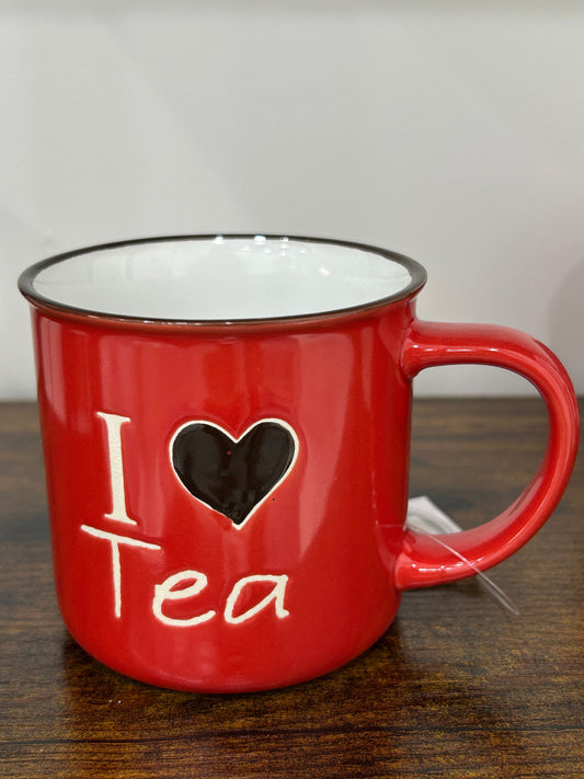 Tazza rossa i love tea