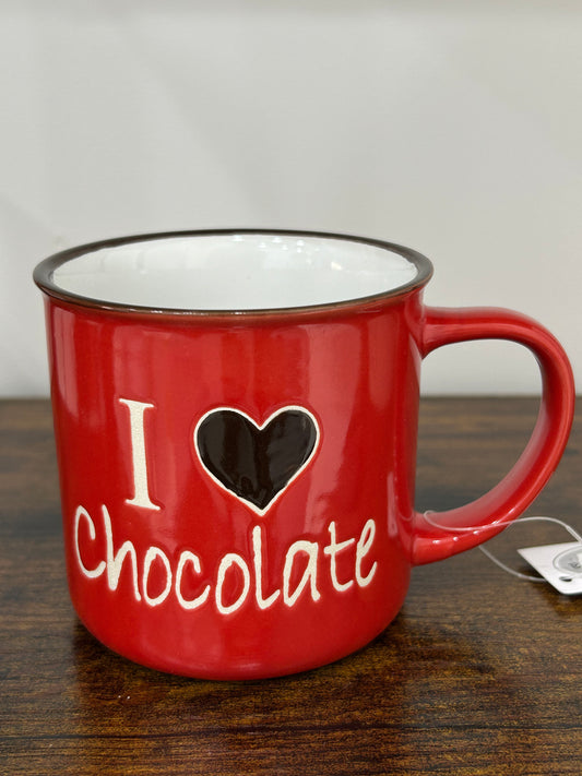 Tazza rossa i love chocolate