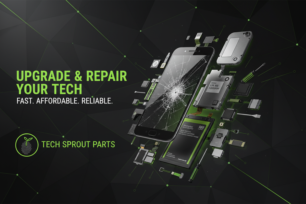 Banner promozionale ricambi smartphone