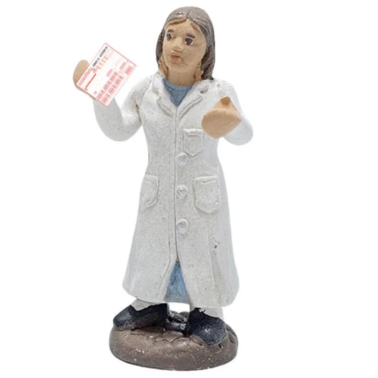 Statuetta Dottoressa, farmacista o Infermiera in terracotta 10 cm